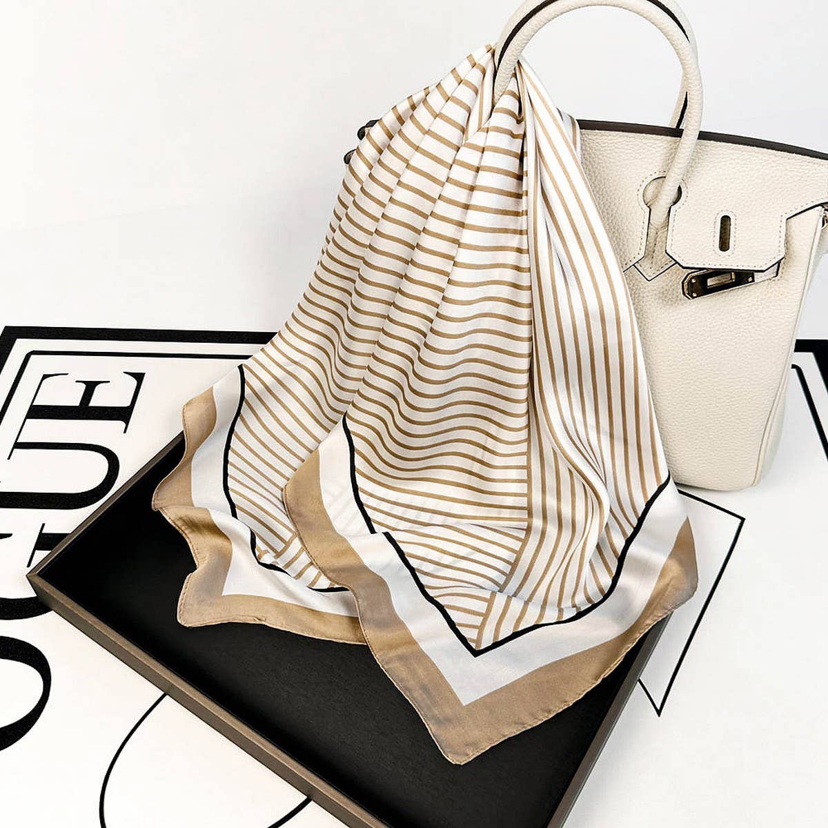 SATIN SCARF SIMPLE PREMIUM LIGHTWEIGHT SQUARE_CWASC0815