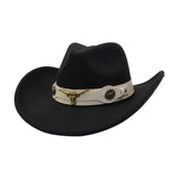 Western Ethnic Felt Cowboy Fedora Hat_Cwah04428