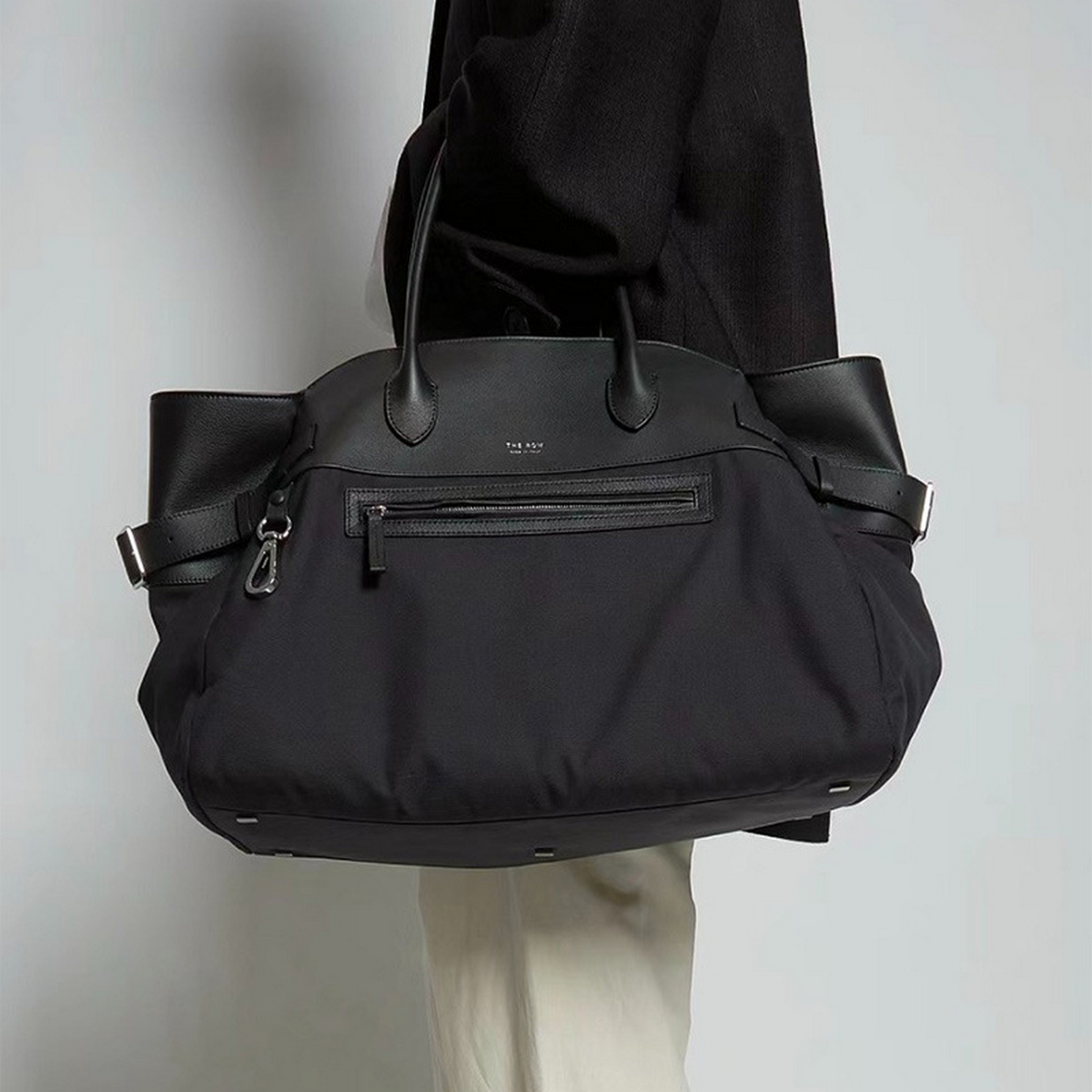 NYLON PATCHWORK TOTE ELEGANT COMMUTER BAG_CWAB5339