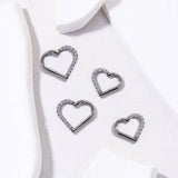 Zircon Heart Nose Stud & Hoop Stainle Steel_Cwmm9518