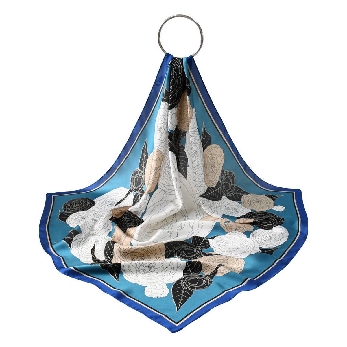 NEW FLORAL FLOWER SQUARE SCARF_CWASC1165