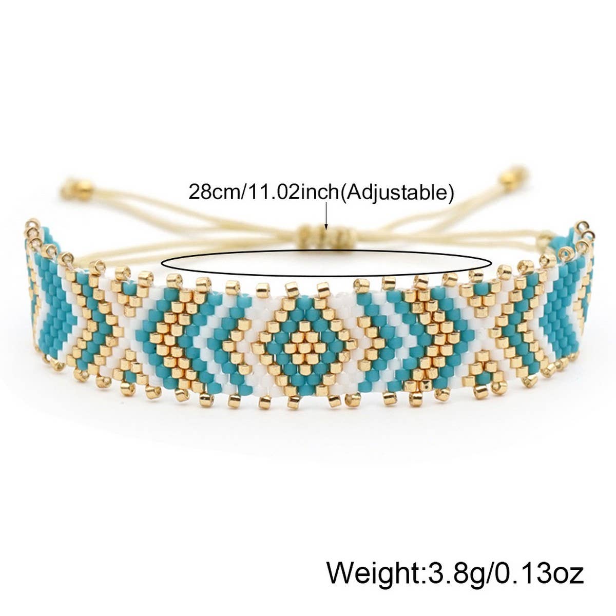 RICE BEAD HAND WOVEN BEADED BRACELET_CWMM3867