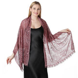 FLORAL LACE TIE DYE SHAWL BRIDAL EVENING WRAP_CWASC1092
