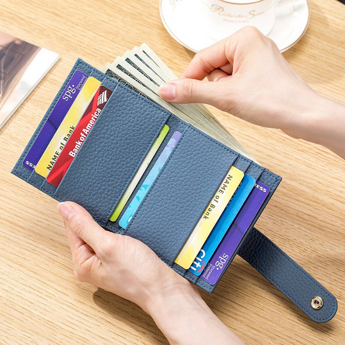 SHORT SMALL WALLET GENUINE LEATHER CARD HOLDER_CWAB3832