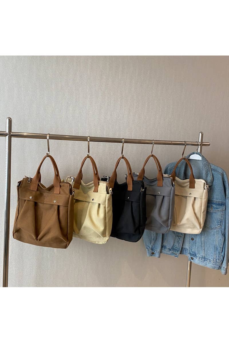 Wrinkled Pocket Large Canvas Messenger Bag_Cuab0100