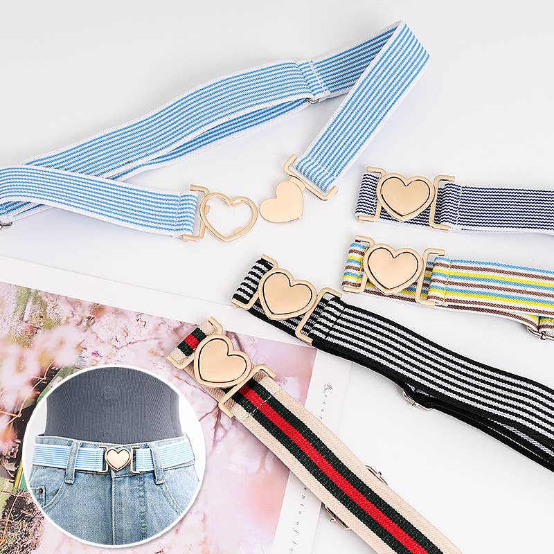 LOVE ALLOY ELASTIC BAND ELASTIC WOVEN CANVAS BELT_CWABE0680