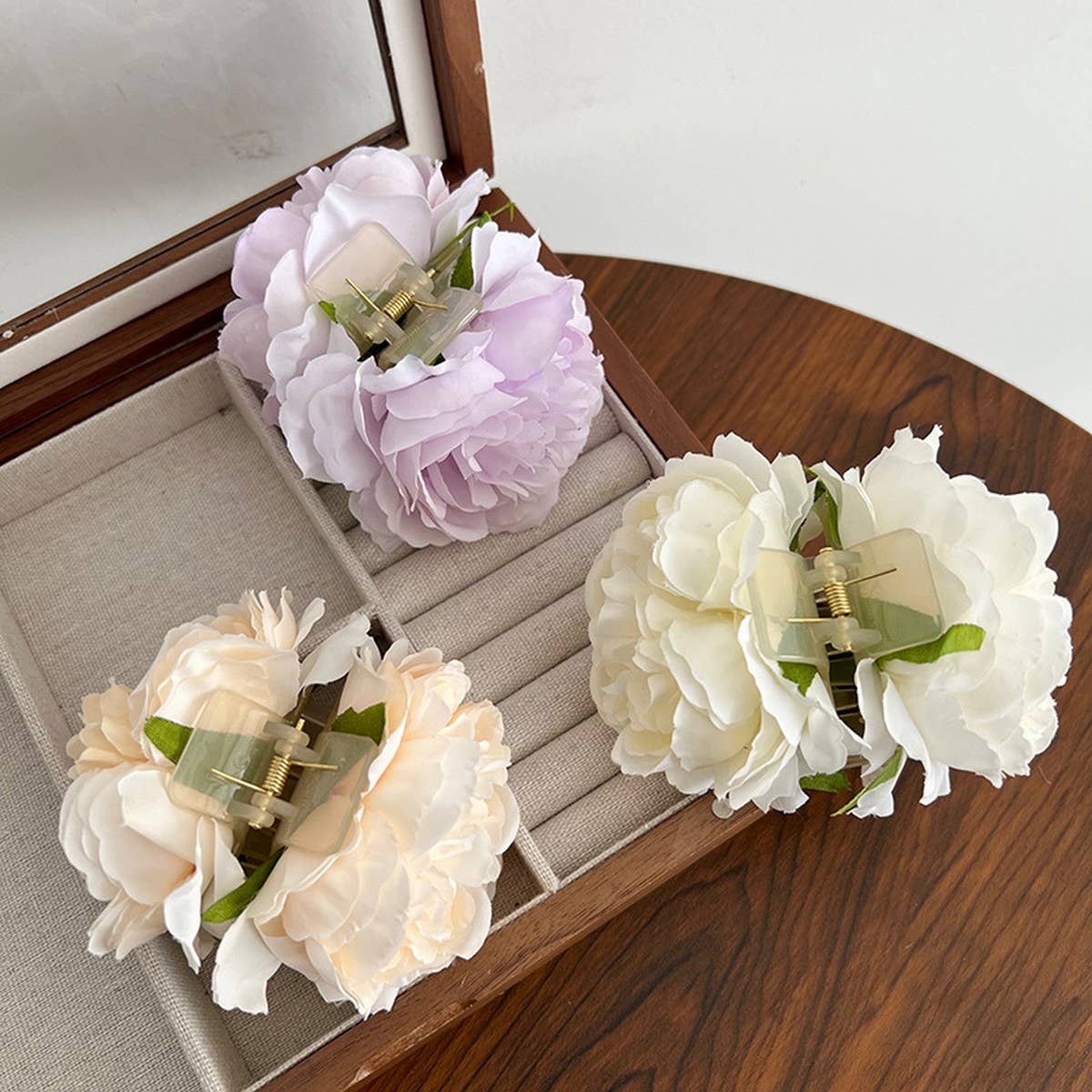 FRENCH ROSE CLIP STYLE HALF TIED HAIR HAIRPINS_CWAHA1172