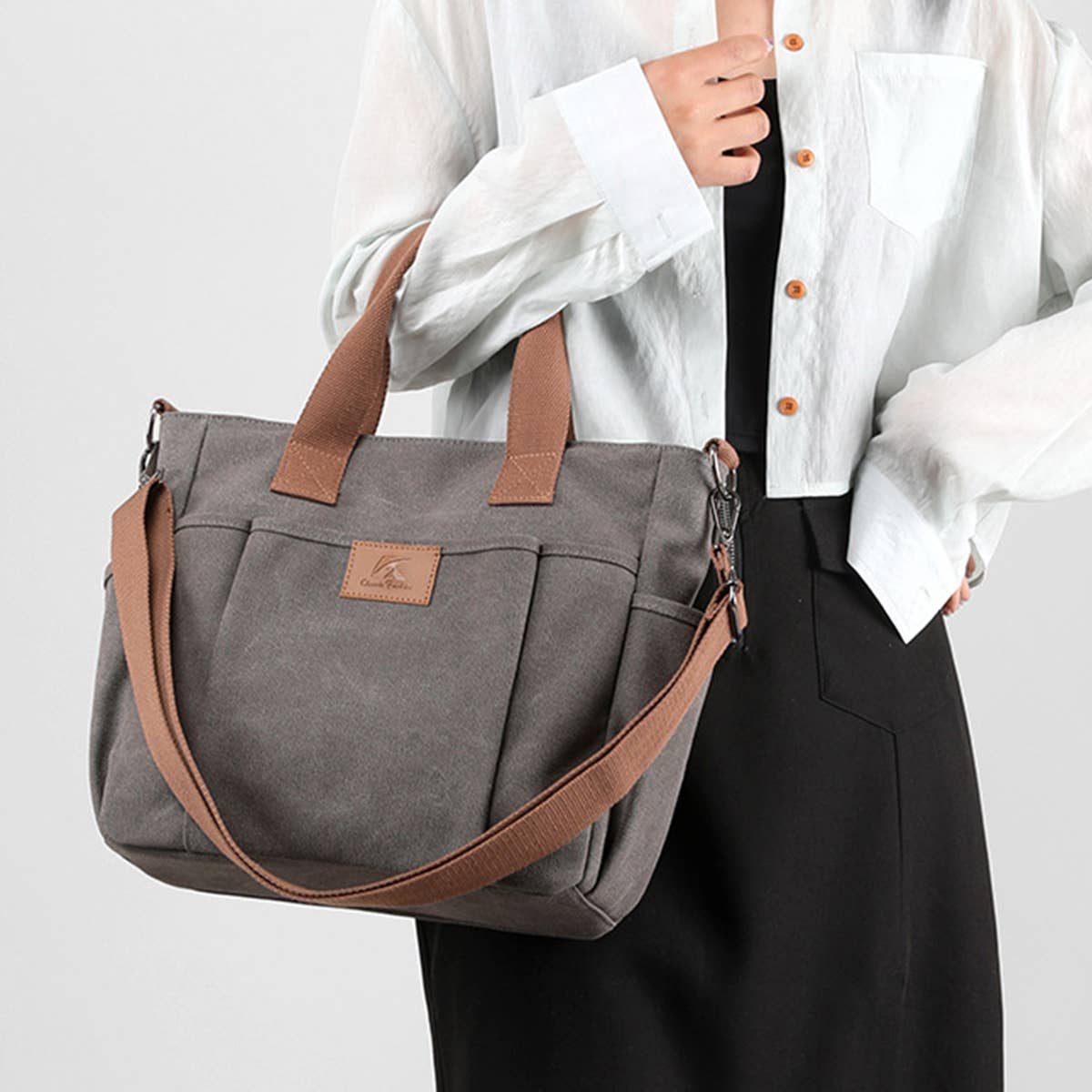 RETRO CANVAS BAG MESSENGER BAG TOTE BAG_CWAB1282