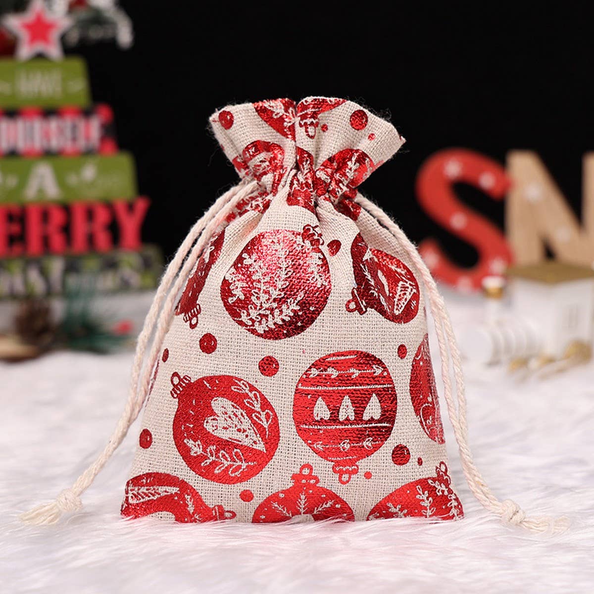 Cwmm1748_Christmas Goodie Bag Drawstring Gift Bag
