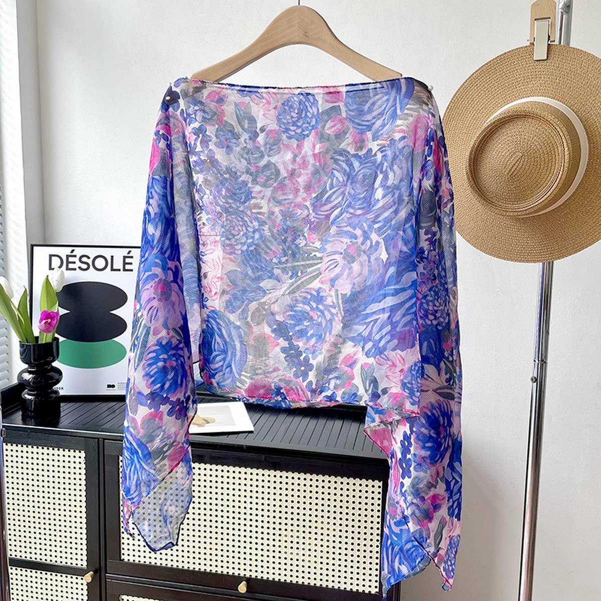 Sun Protection Round Neck Loose Slimming Shawl_Cwasc0756