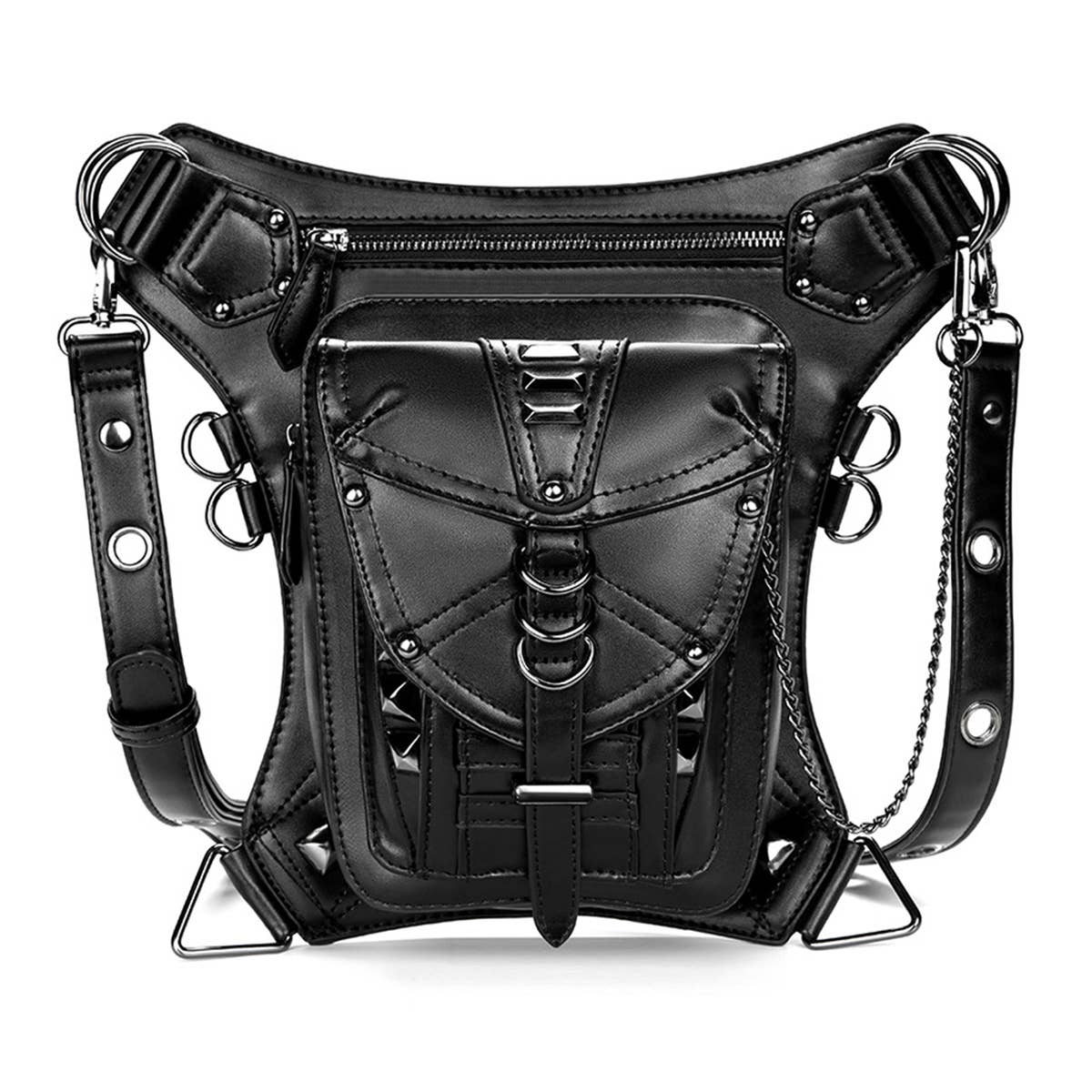 RETRO STEAMPUNK LEATHER MESSENGER BAG_CWAB0636