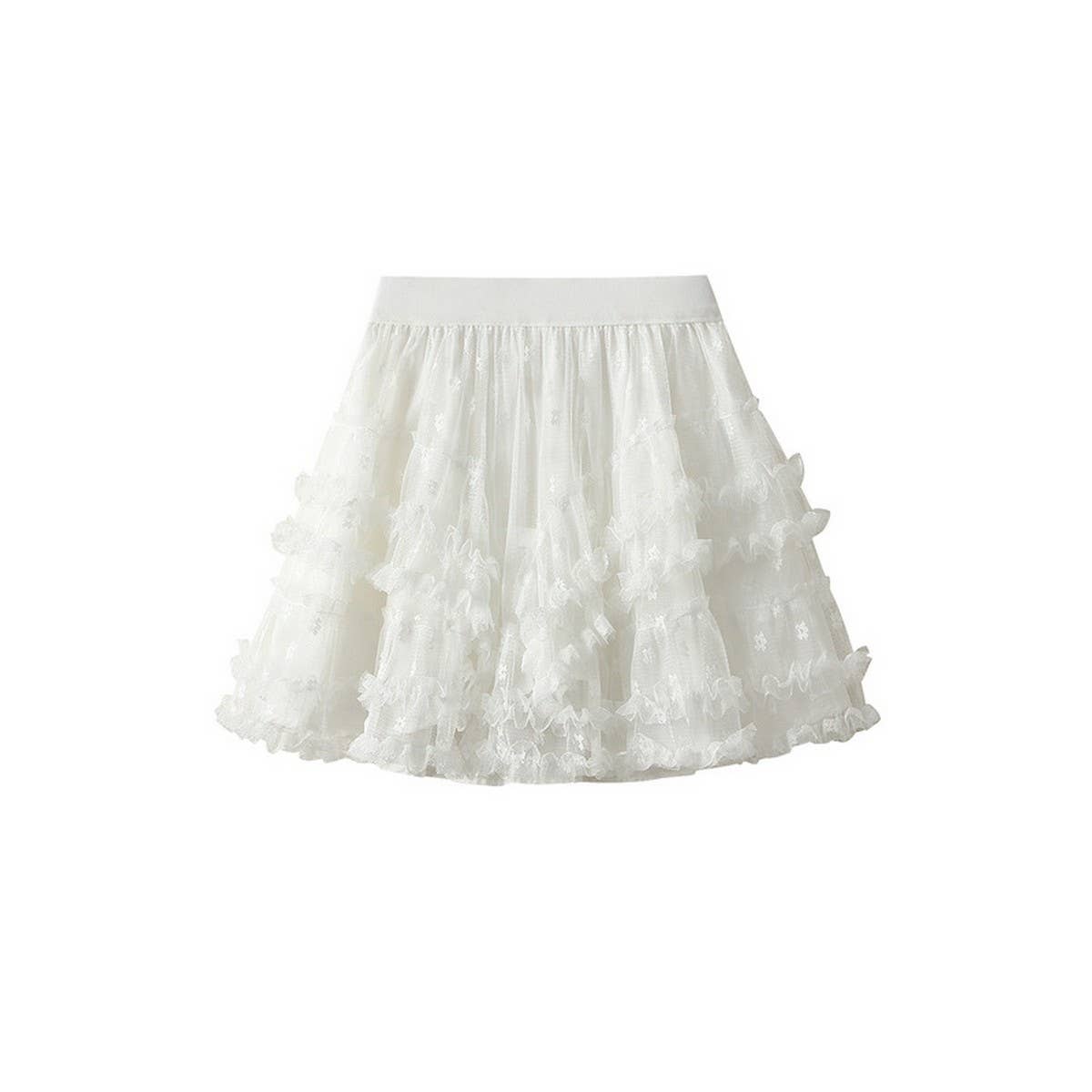 BALLET TULLE HIGH WAIST A LINE CAKE SKIRT_CWBMS0330