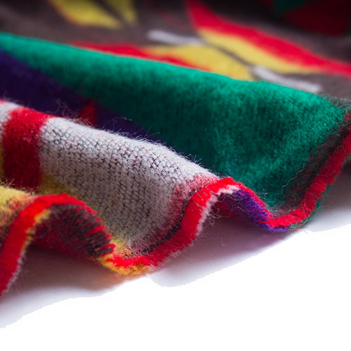 HORN BUTTON BOHEMIAN HOODED CAPE SHAWL_CWASC1201