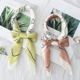 POLKA DOT CASHEW COLORBLOCK SILK SCARF_CWASC1150