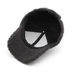 Vintage Fleece Baseball Cap Warm Winter Hat_Cwah04794