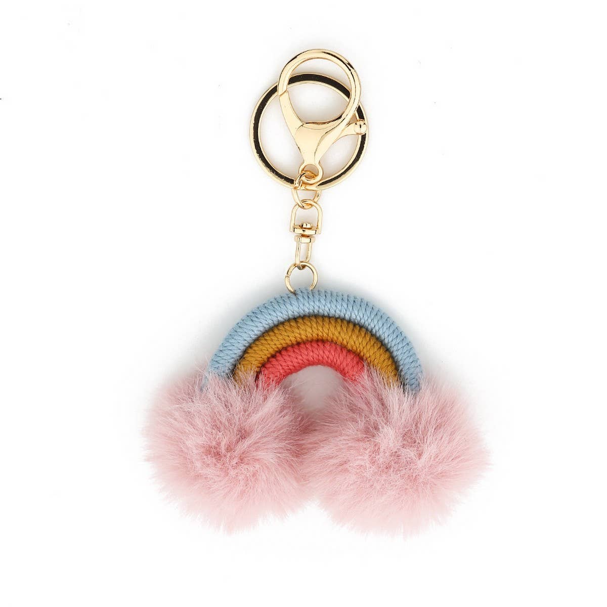 KEYCHAIN COTTON WOVEN CAR PENDANT BOHO POM POM_CWAB5017