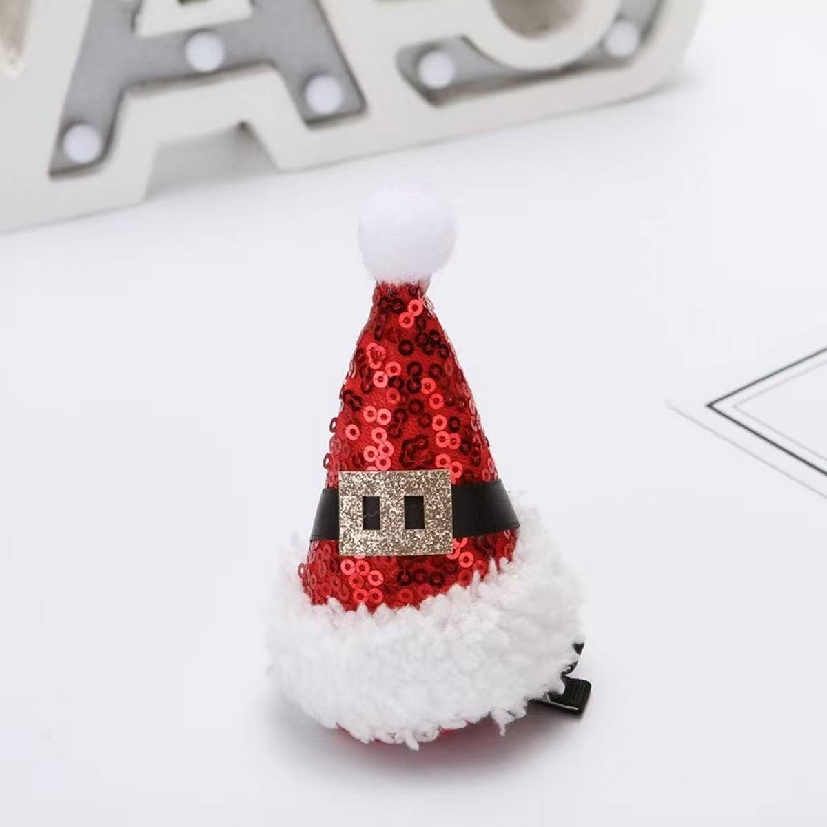 CHRISTMAS DECORATIONS SMALL HAT CHILDRENS HAIRPIN_CWAHA3399