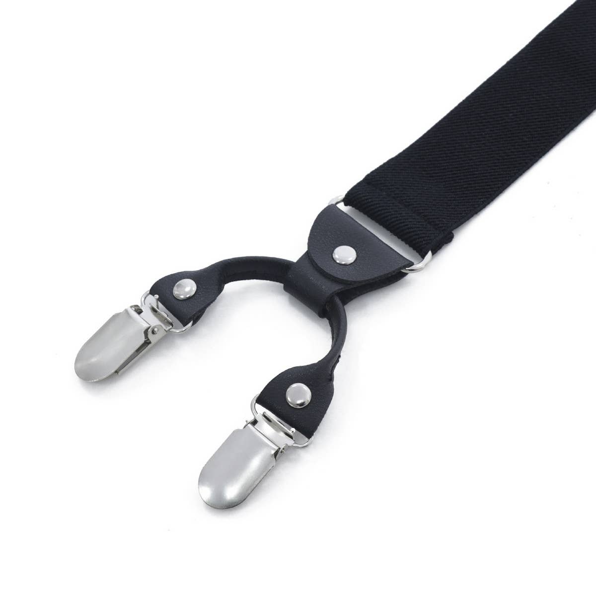3 5CM BLACK SOLID COLOR SUSPENDER CLIP_CWMM1102