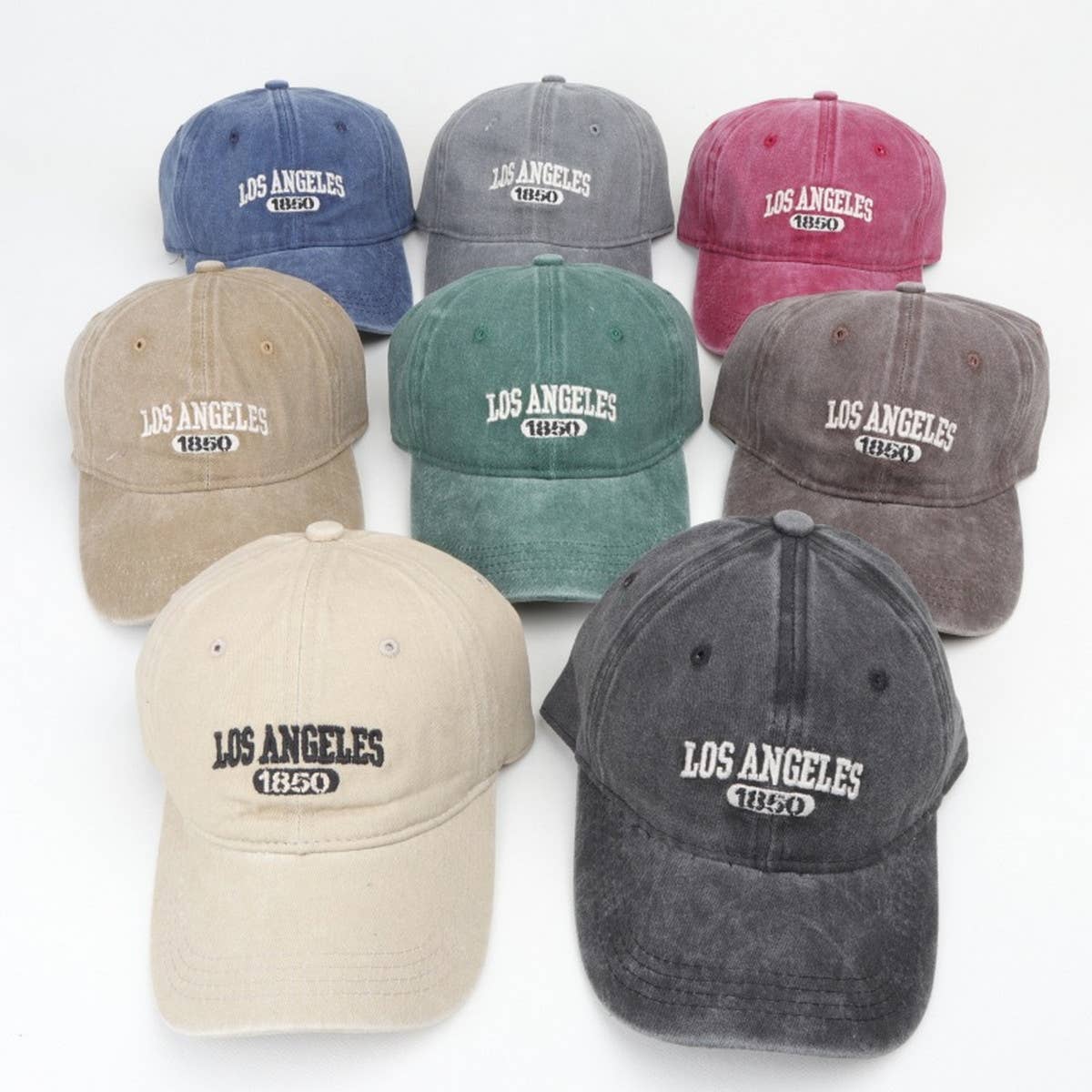 Vintage Washed Letter Embroidered Baseball Cap Cwah1536