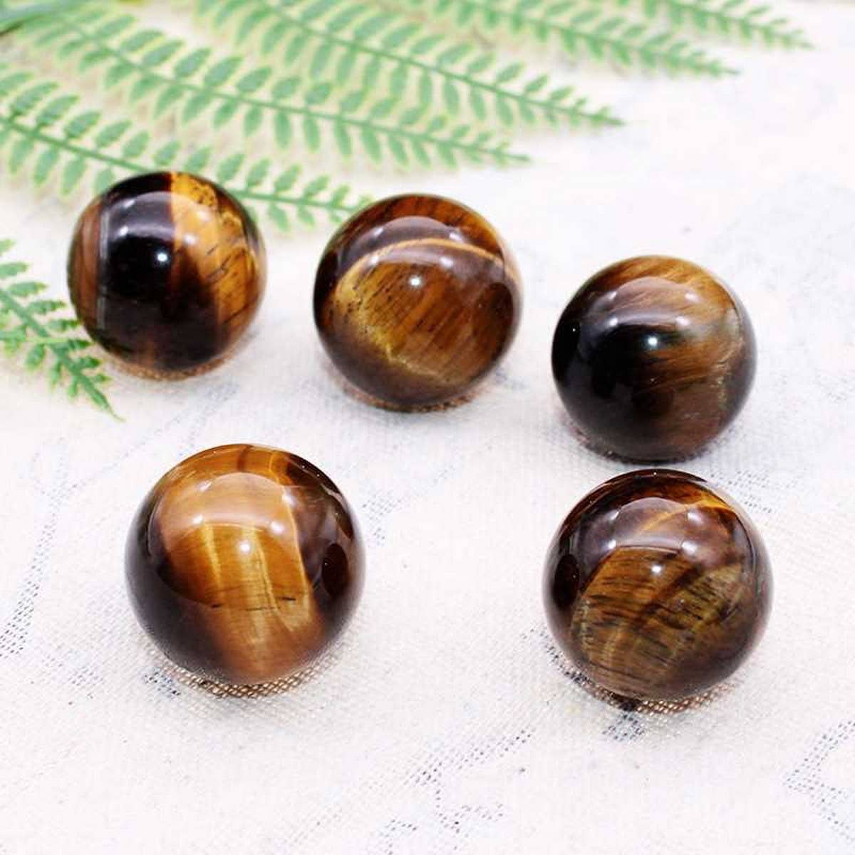 NATURAL TIGER EYE CRYSTAL BALL SET_CWMM8129
