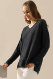 Women Casual V Neck Blouse_Cwttl1407