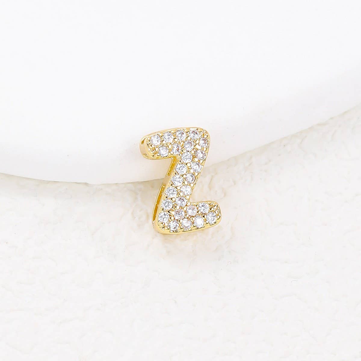 Tiny Zirconia Pendant 26 Letters Necklace_Cwmm5863