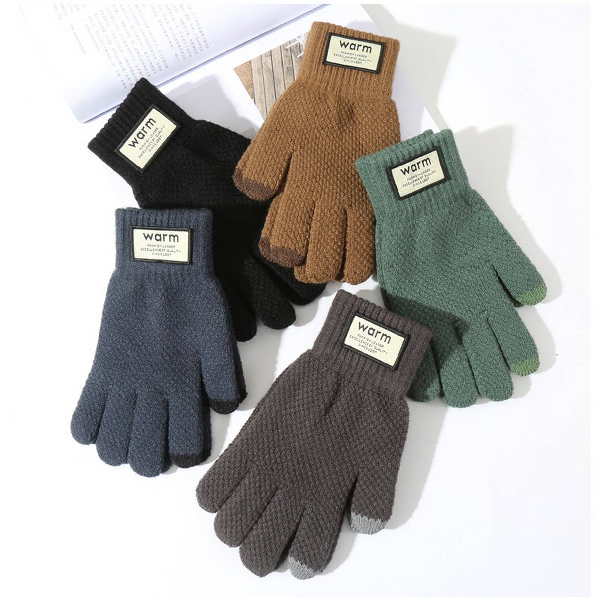 CYCLING WARM MENS WINDPROOF TOUCH SCREEN GLOVES_CWAG0148