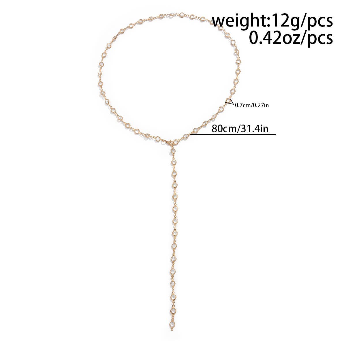 SIMPLE AND FASHIONABLE TASSEL Y CHAIN NECKLACE_CWMM3147
