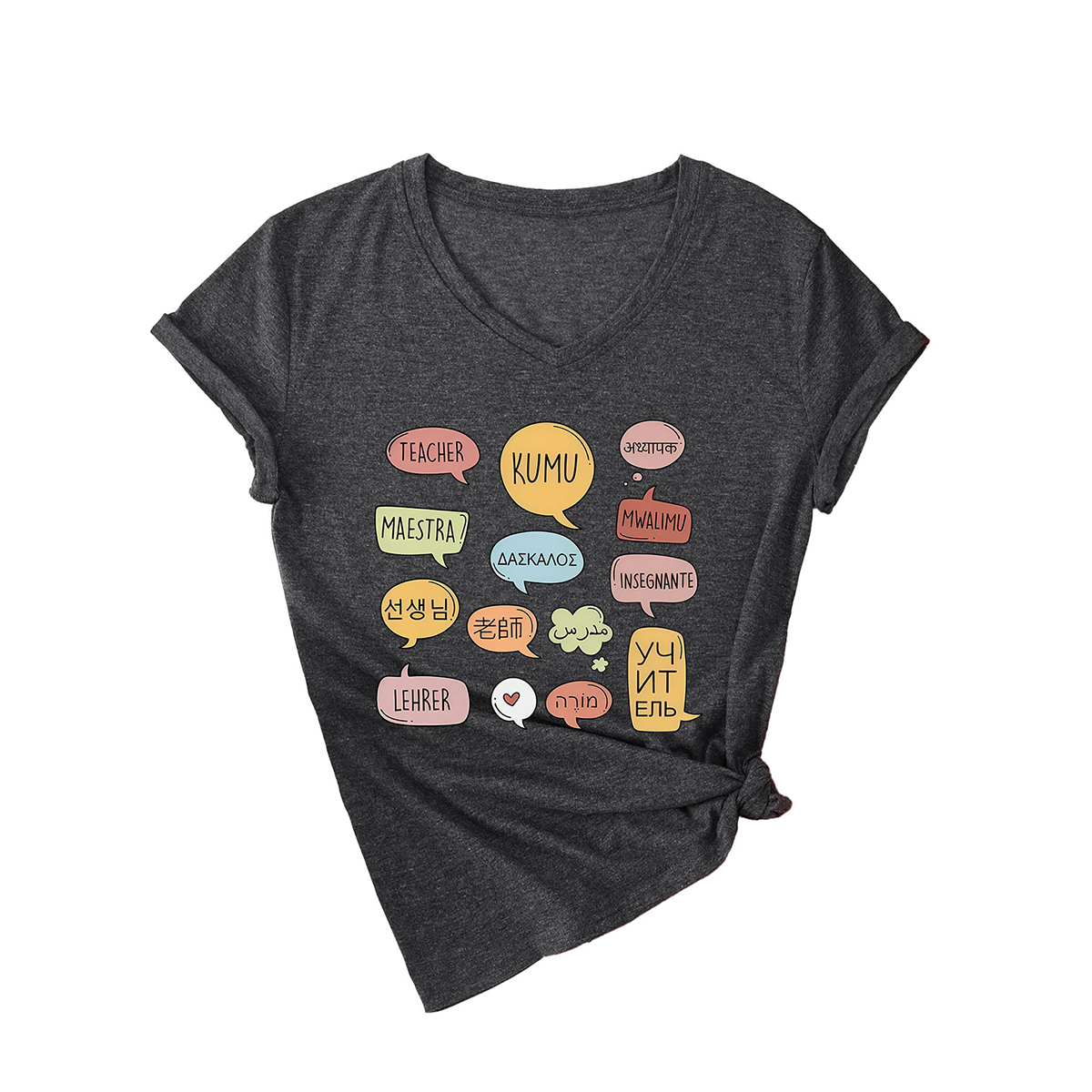 Women Teaching Teev Neck Teacher Shirt_Cwttsl0478