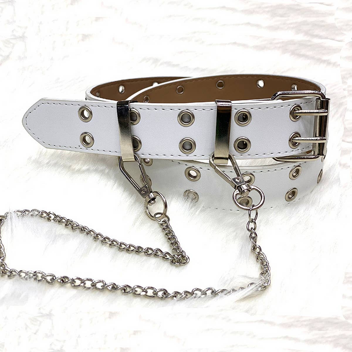 Cwabe0870_Fashionable Punk Belt With Chain