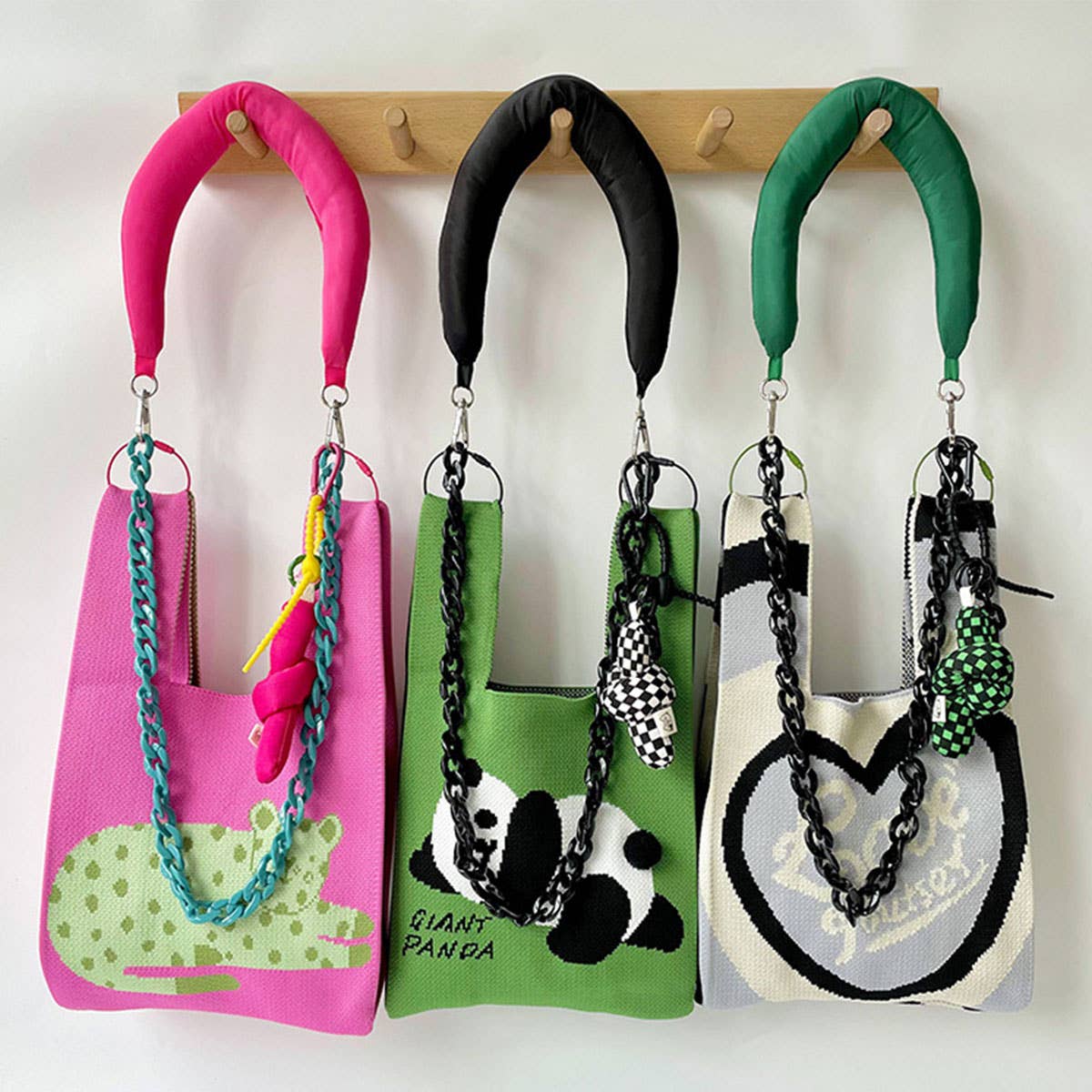 Adjustable Knitted Shoulder Strap Chain Bag Strap_Cwmm1071