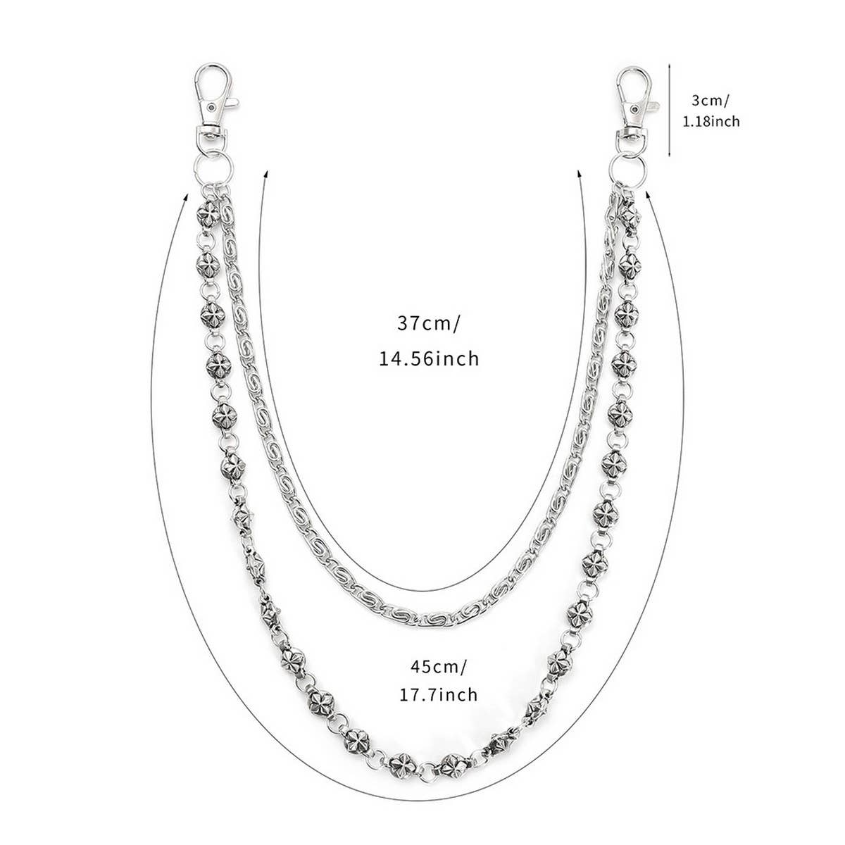 PERSONALIZED PUNK STYLE DOUBLE LAYER TROUSER CHAIN_CWMM4884