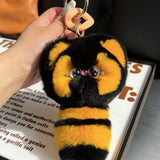 CUTE CHUBBY KITTEN CAR KEYCHAIN PLUSH PENDANT_CWMM2512