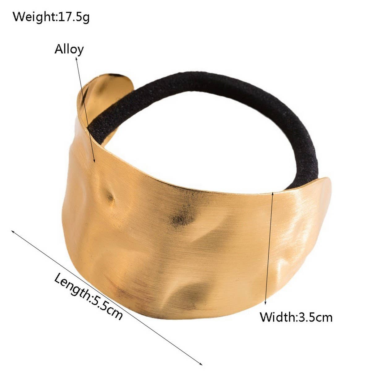 MINIMALIST BRUSHED METAL HAIR TIE FOR WOMEN_CWAHA6251