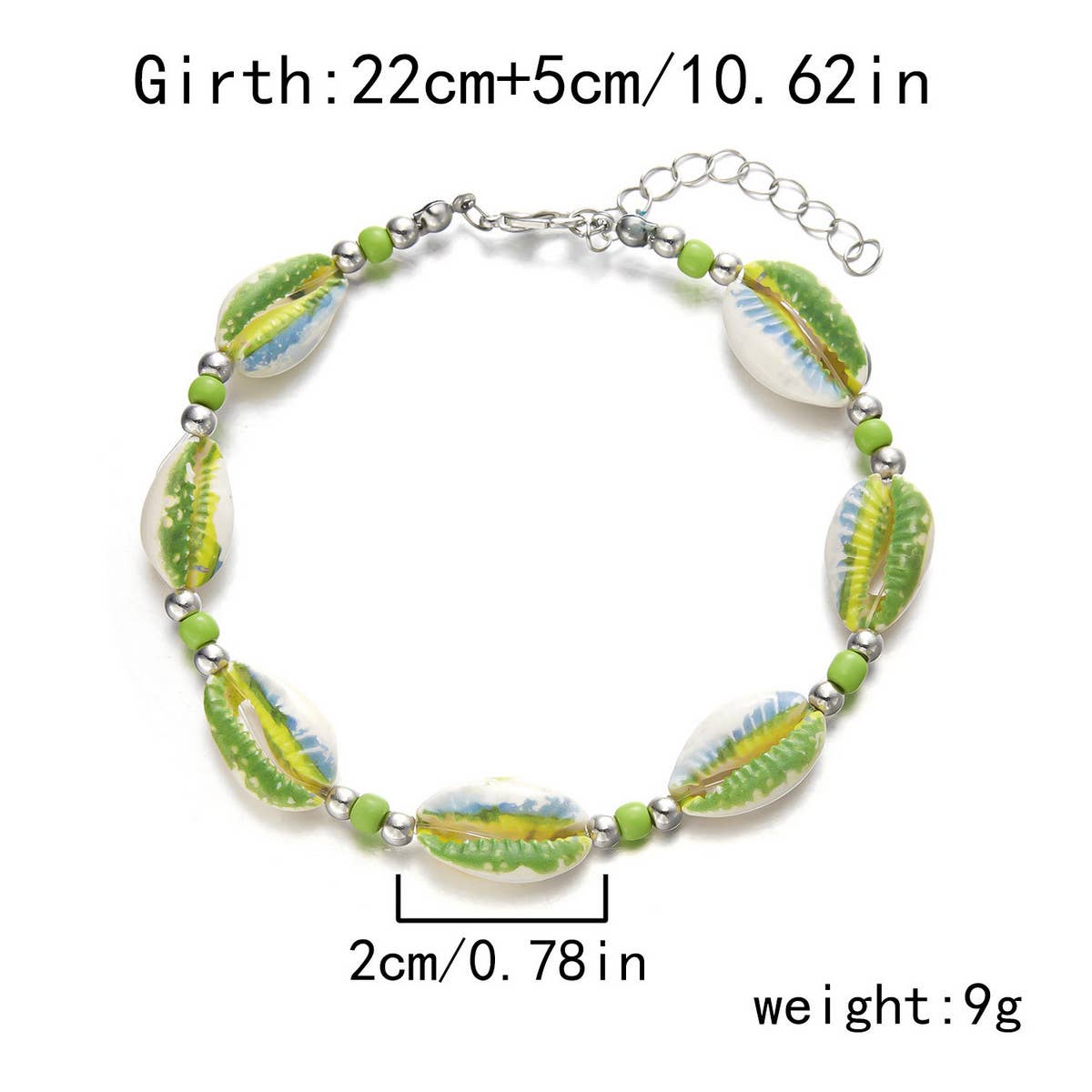 HAND WOVEN BEACH COLORED SHELL RICE BEAD BRACELET_CWAJE2426