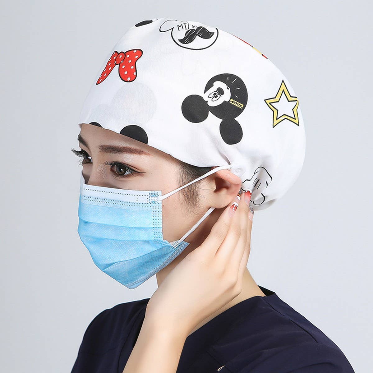 PURE COTTON CARTOON PRINT THIN TOE CAP_CWAH3389