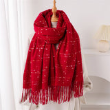 LIGHTWEIGHT KOREAN STYLE FRINGE WINTER SCARF WRAP_CWASC2780
