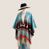 Double-Sided Thickshawl Xmas Reindeer Snowflake_Cwocasl00070