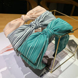 BOW KNOT WIDE BRIMMED FRESH STRIPED HEADBAND_CWAHA2566