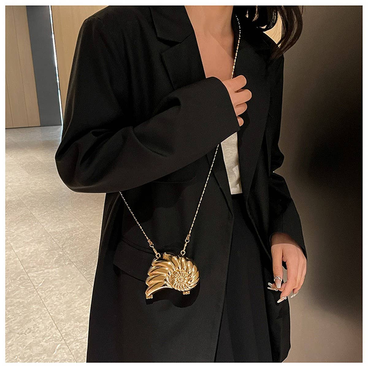 CONCH LIPSTICK CELEBRITY EVENING BAG CLUTCH BAG_CWAB3264