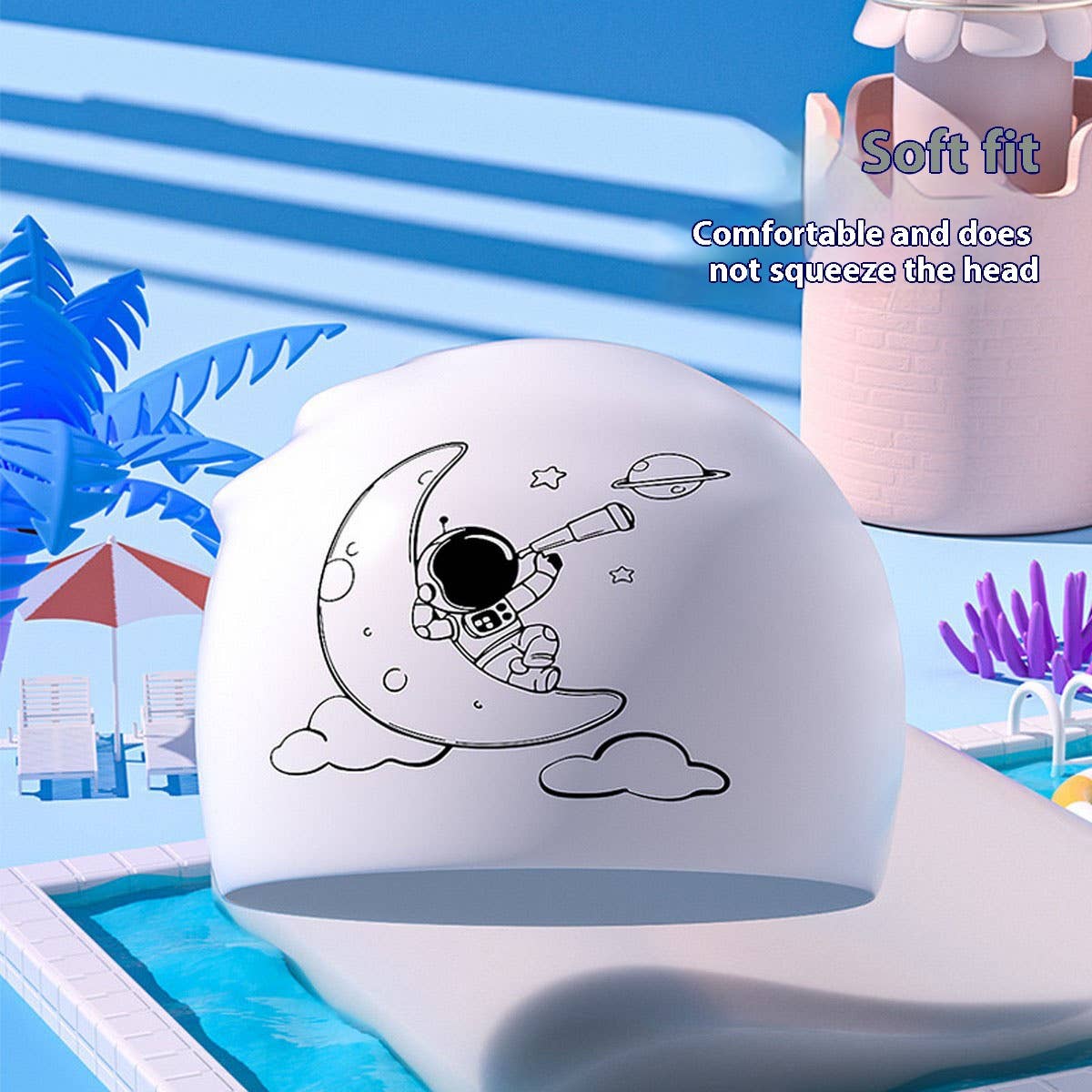 KIDS SILICONE SWIM CAP CARTOON FOR BOYS GIRLS_CWMM6782