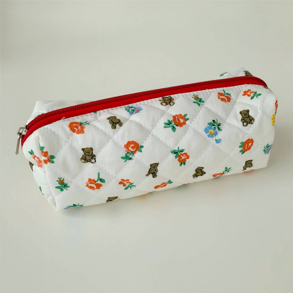 CASUAL FLORAL PENCIL CASE COSMETIC BAG_CWAB1044