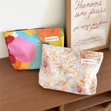 Oil Painting Makeup Baglarge Travel Washhand Pouch_Cuab00737