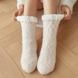 Women Plush Snow Socks Plush Indoor Slippers_Cwms0712