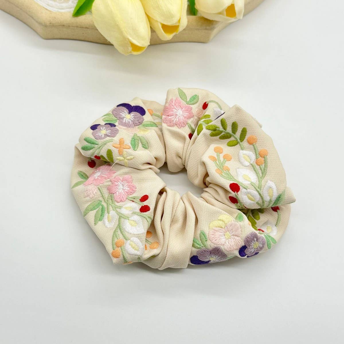 HEAVY FLOWER EMBROIDERY HEADBAND HAIR ACCESSORIES_CWAHA3692