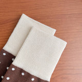 CONTRAST COLOR RETRO POLKA DOT SOCKS_CWMS0962