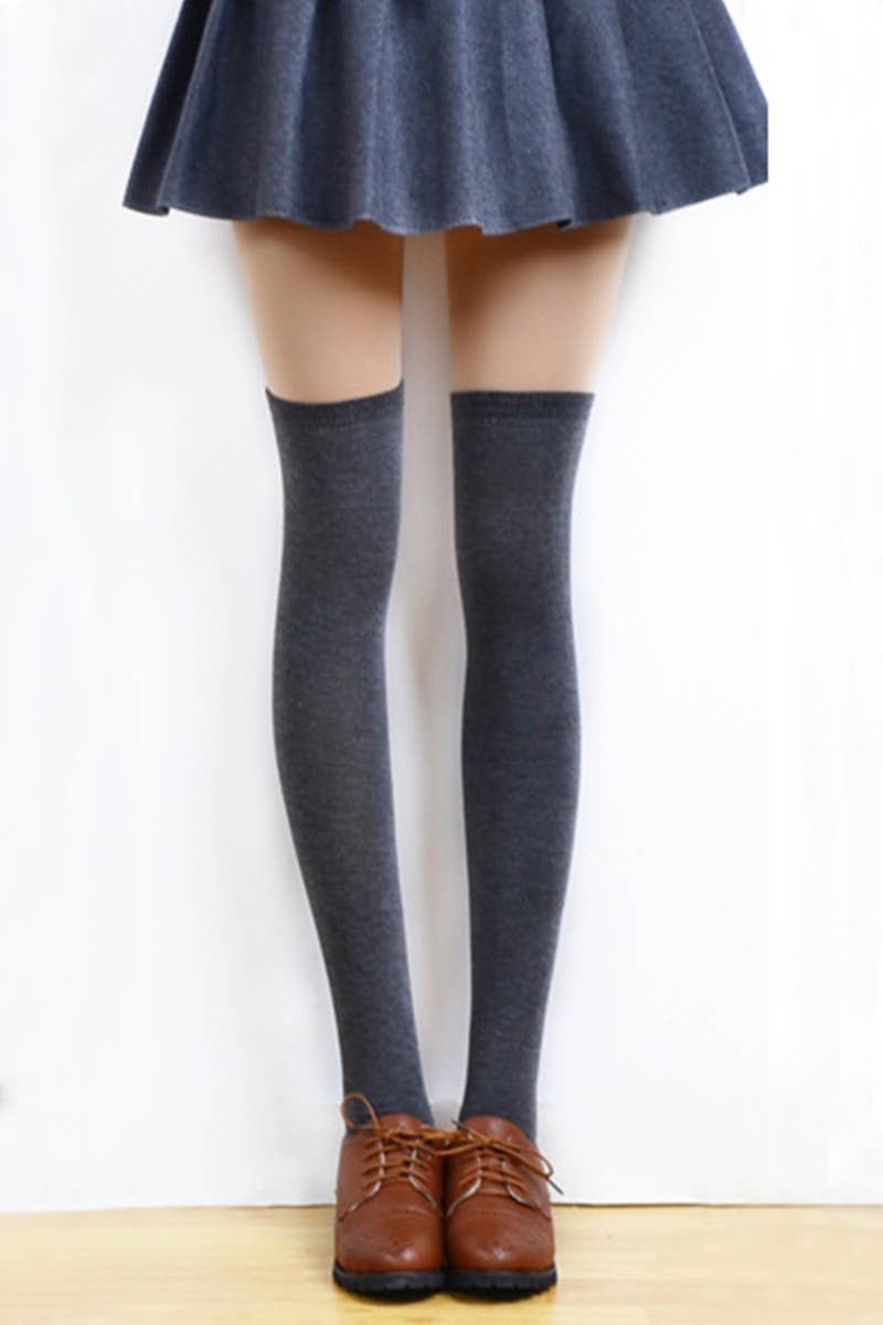 SIMPLE WOMENS COTTON LONG SOCKS_CWMS117