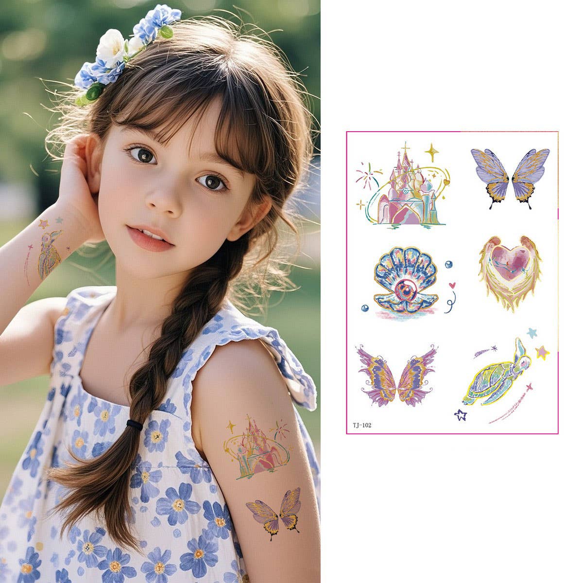 GOLD FOIL TATTOO STICKERS FOR GIRLS CHIC CLASSY_CWMM8366