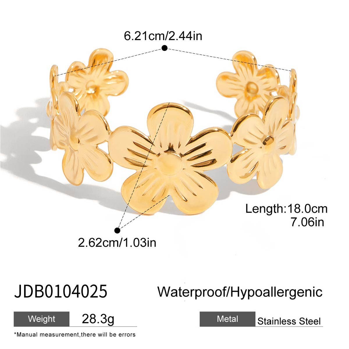 MODERN MINIMALIST 18K GOLD WAVE OPEN CUFF_CWAJE4634