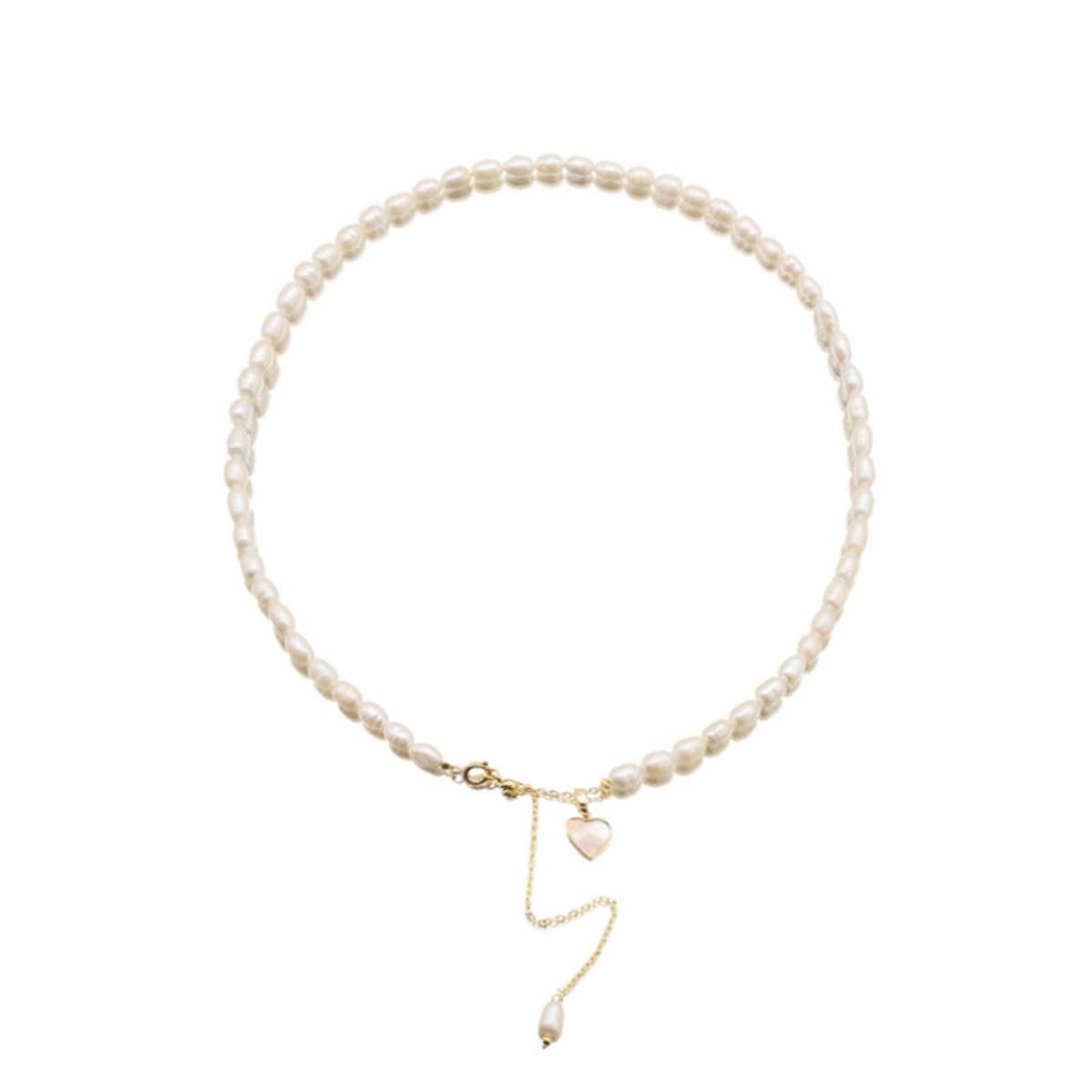 Womens Natural Freshwater Pearl Necklace